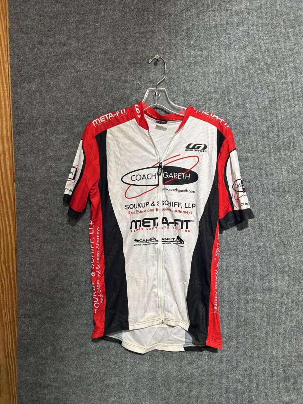 Louis Garneau Cycling Jersey Mens Small Multicolor Coach Gareth Full Zip Pockets
